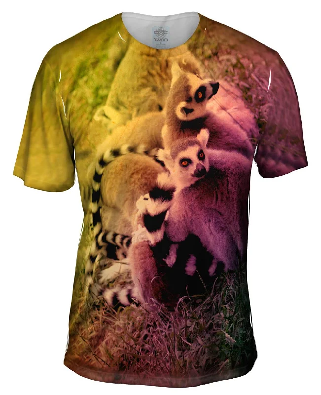 Men's slim - fit graphic t - shirts with vintage rock band printsLemur Nest
