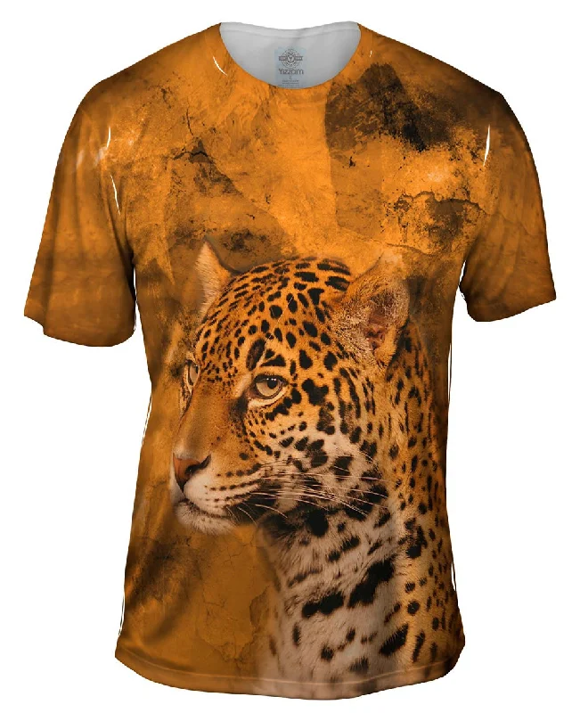 Men's thermal t - shirts with a high - neck design for cold weatherLeopard 003