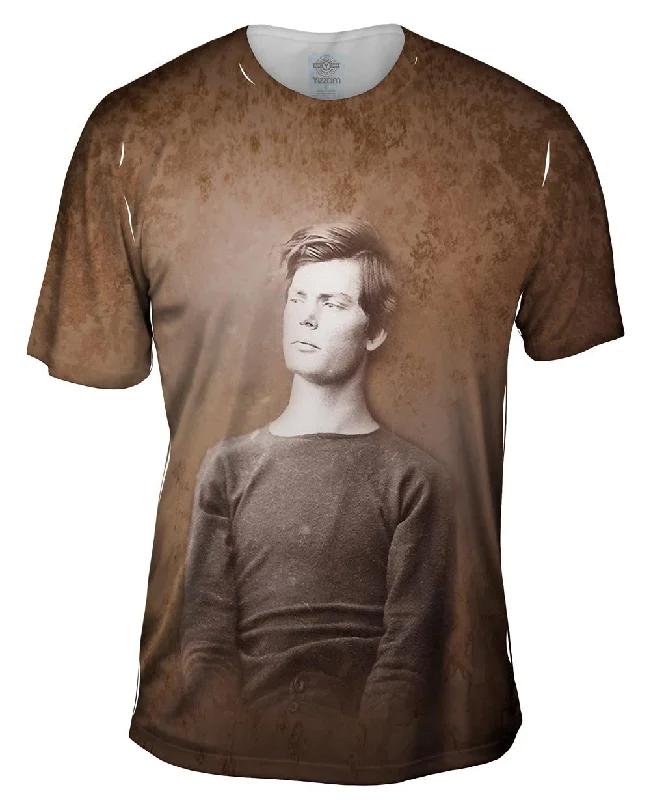 Men's distressed denim - look t - shirts with a rugged appealLewis Payne One Of The Lincoln Conspirators Before His Execution Men's distressed denim - look t - shirts with a rugged appealLewis Payne One Of The Lincoln Conspirators Before His Execution