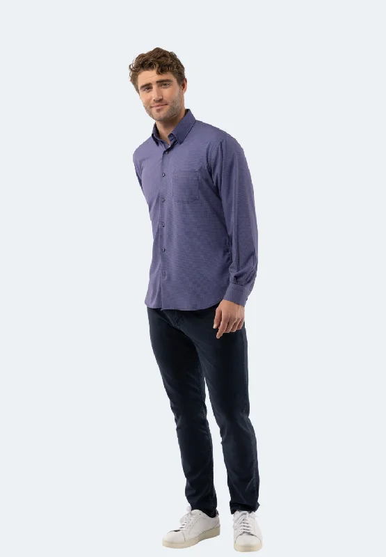 Men's mock - neck t - shirts with a modern and sleek styleLilac Check Shirt