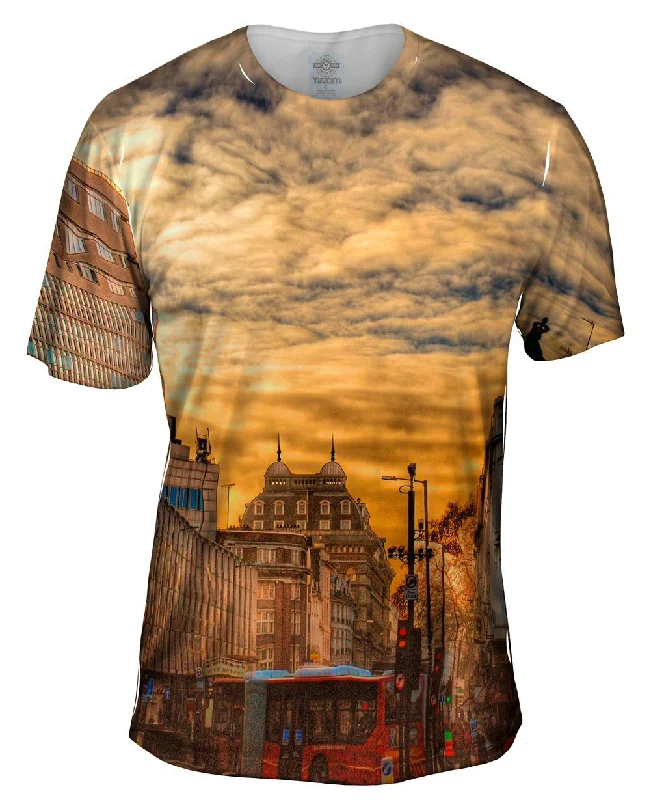 Men's mock - neck t - shirts with a modern and sleek styleLondon Streets