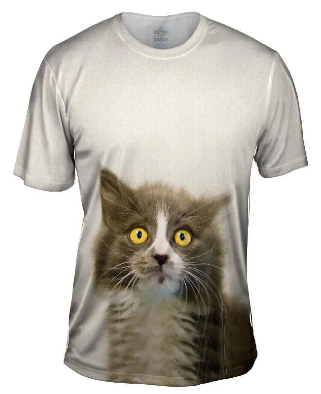Men's moisture - wicking athletic t - shirts for intense workoutsLook At Me Kitty Cat Men's moisture - wicking athletic t - shirts for intense workoutsLook At Me Kitty Cat