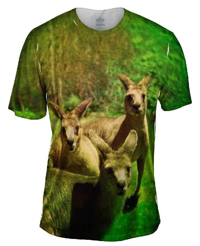 Men's smart - casual checkered t - shirts for semi - formal occasionsLost Kangaroo
