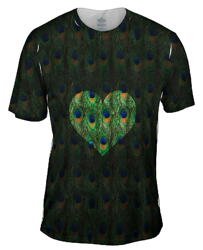 Men's slim - fit graphic t - shirts with vintage rock band printsLove Peacock Animal Skin Men's slim - fit graphic t - shirts with vintage rock band printsLove Peacock Animal Skin