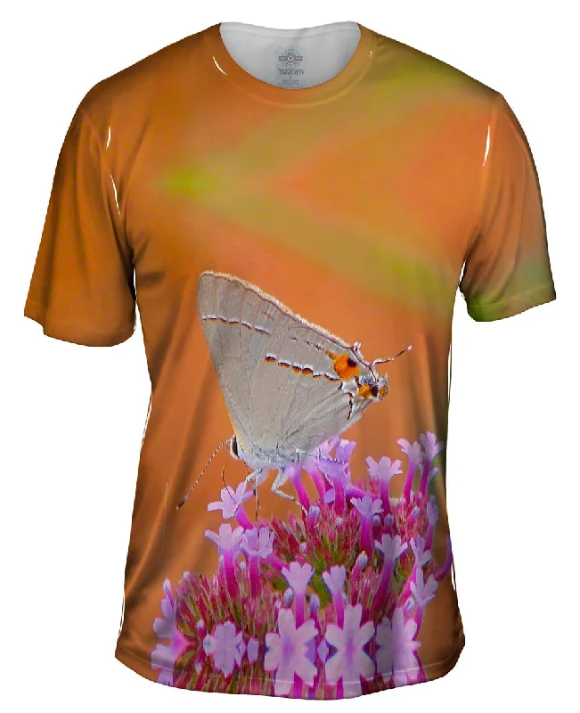 Men's long - sleeve henley t - shirts with button - down placketsLovely Gray Butterfly Men's long - sleeve henley t - shirts with button - down placketsLovely Gray Butterfly