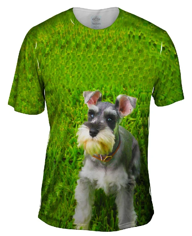 Men's lightweight performance t - shirts for running marathonsLoving Life Grey Schnauzer Men's lightweight performance t - shirts for running marathonsLoving Life Grey Schnauzer