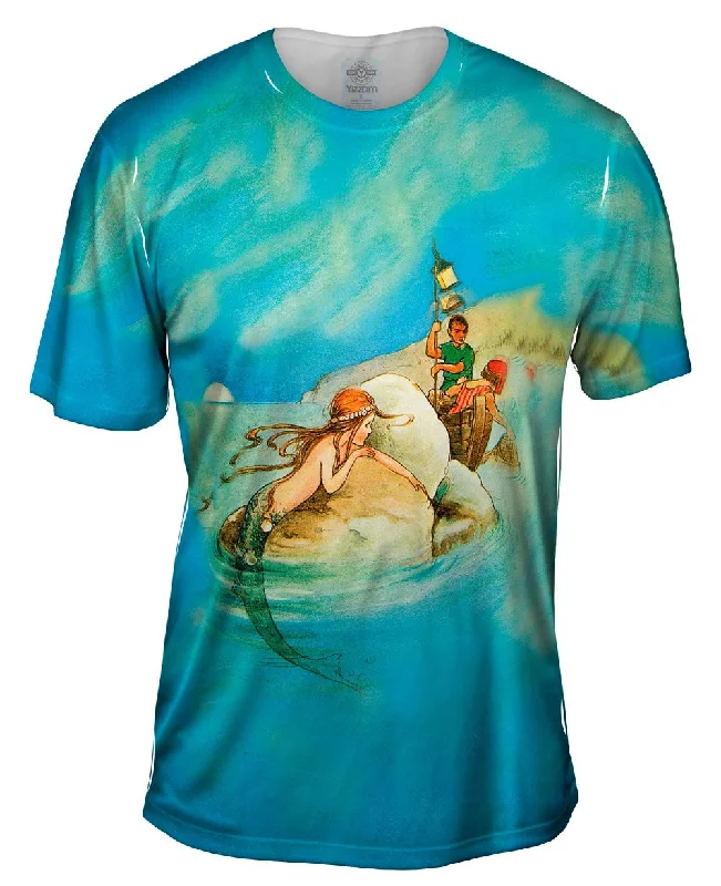 Men's plus - size pocket t - shirts with a classic lookMabel Lucie Artwell - "Mermaid On Rock" (1914) Men's plus - size pocket t - shirts with a classic lookMabel Lucie Artwell - "Mermaid On Rock" (1914)