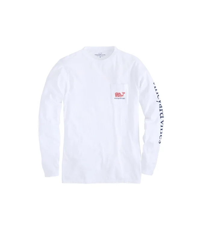 Men's tie - dye t - shirts with a bohemian styleMen Long-Sleeve Christmas Tees In White