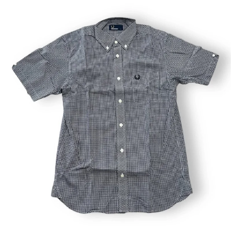 Men's short - sleeve linen t - shirts for summer beach outingsMen's Gingham Shirt In Gray