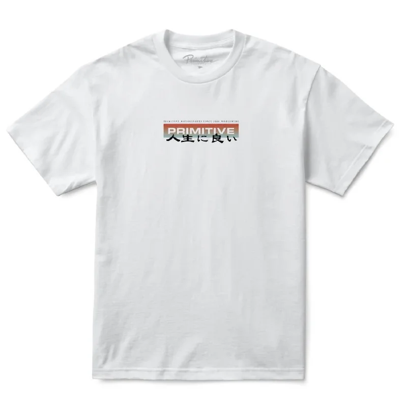 Men's organic cotton crew - neck t - shirts for everyday comfortMen's Ozaka Nights T-Shirt In White
