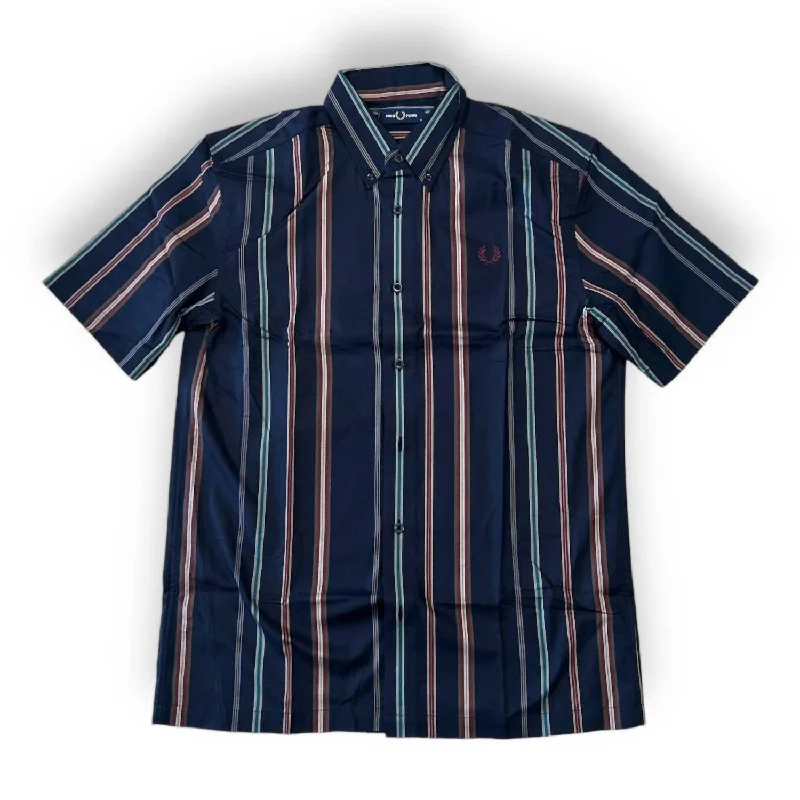 Men's printed Hawaiian t - shirts for tropical vacationsMen's Stripe Shirt In Navy