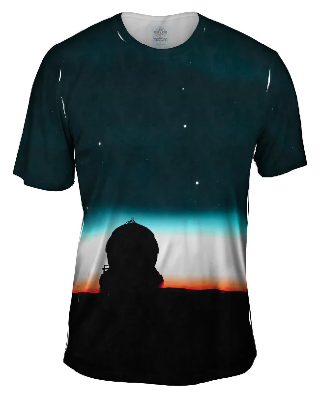 Men's tie - dye t - shirts with a bohemian styleMercury Venus Moonalign