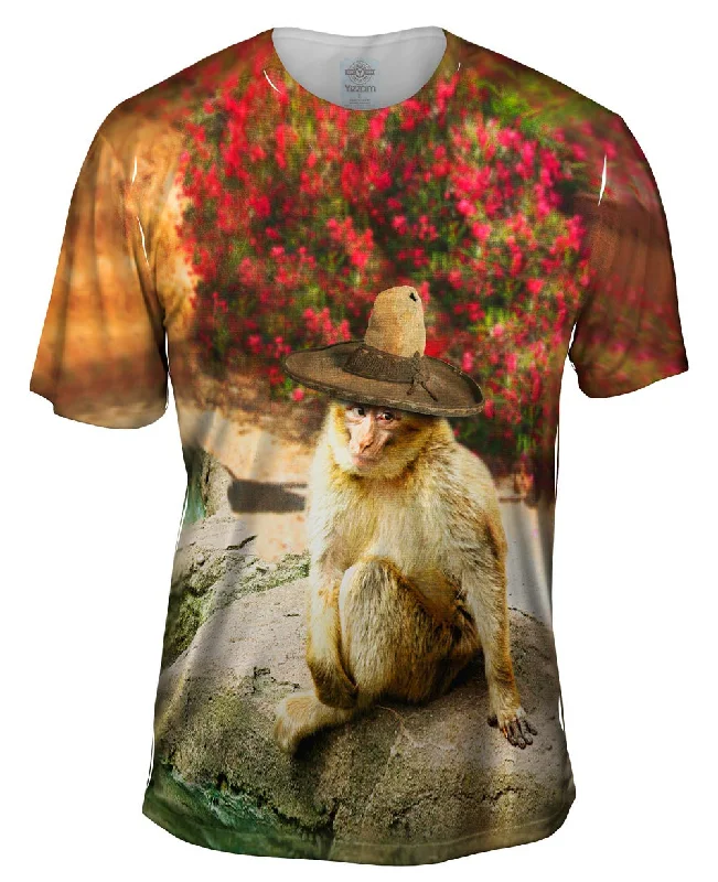 Men's long - sleeve henley t - shirts with button - down placketsMex Monkey