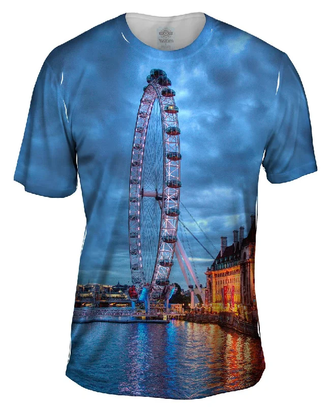 Men's printed Hawaiian t - shirts for tropical vacationsMillennium Wheel