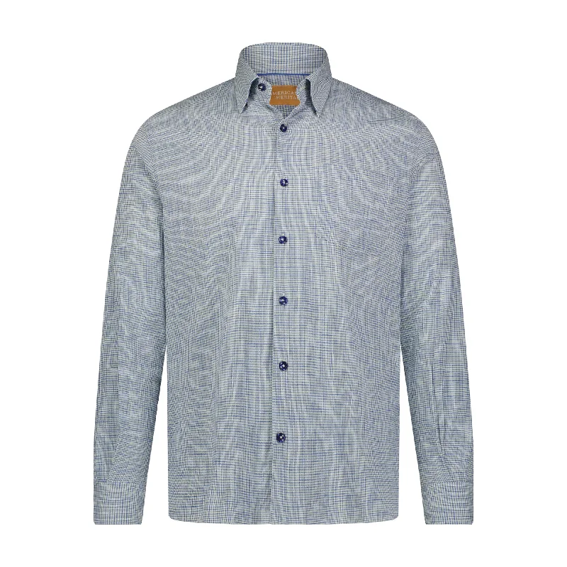Men's slim - fit graphic t - shirts with vintage rock band printsMini Check Shirt