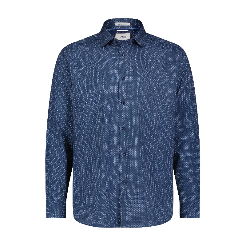 Men's eco - friendly recycled t - shirts for sustainable fashion choicesMini Square Geo Shirt