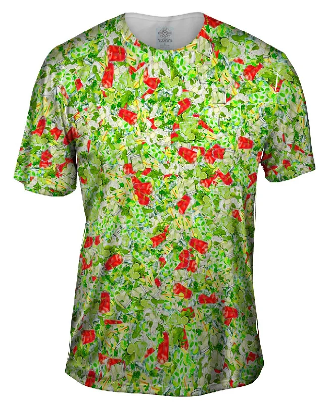 Men's long - sleeve henley t - shirts with button - down placketsMojito Sunrise