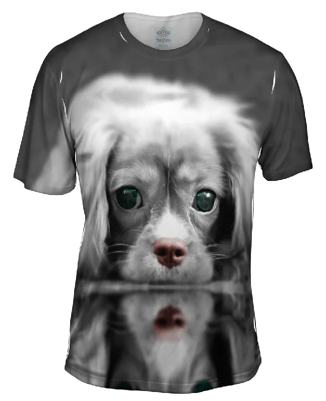 Men's printed Hawaiian t - shirts for tropical vacationsMonochrome Cocker Spaniel