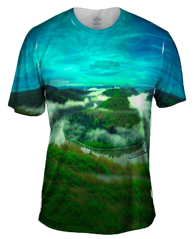 Men's lightweight performance t - shirts for running marathonsMorning Ship Dew