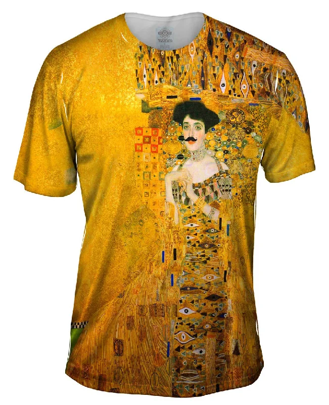 Men's plus - size pocket t - shirts with a classic lookMoustache Hipster Klimt Portrait Adele