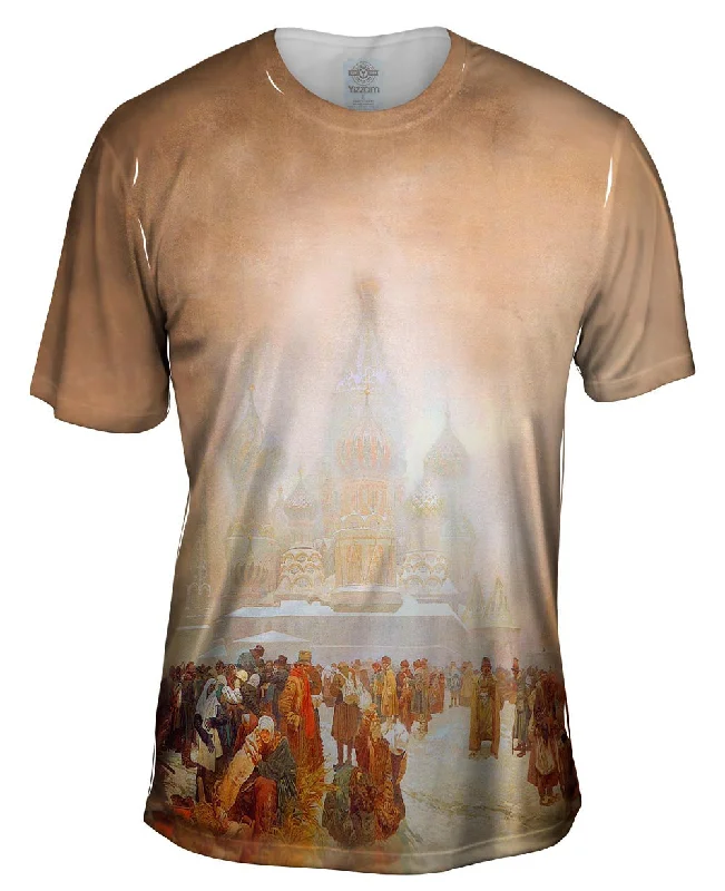 Men's tie - dye t - shirts with a bohemian styleMucha - "The Abolition of Serfdom in Russia" (1914)