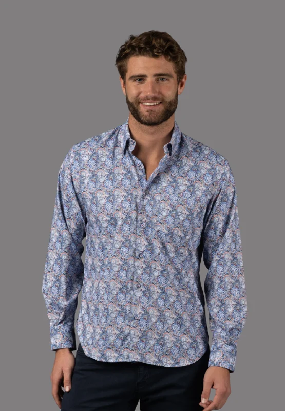 Men's plus - size pocket t - shirts with a classic lookMulticolor Paisley Shirt
