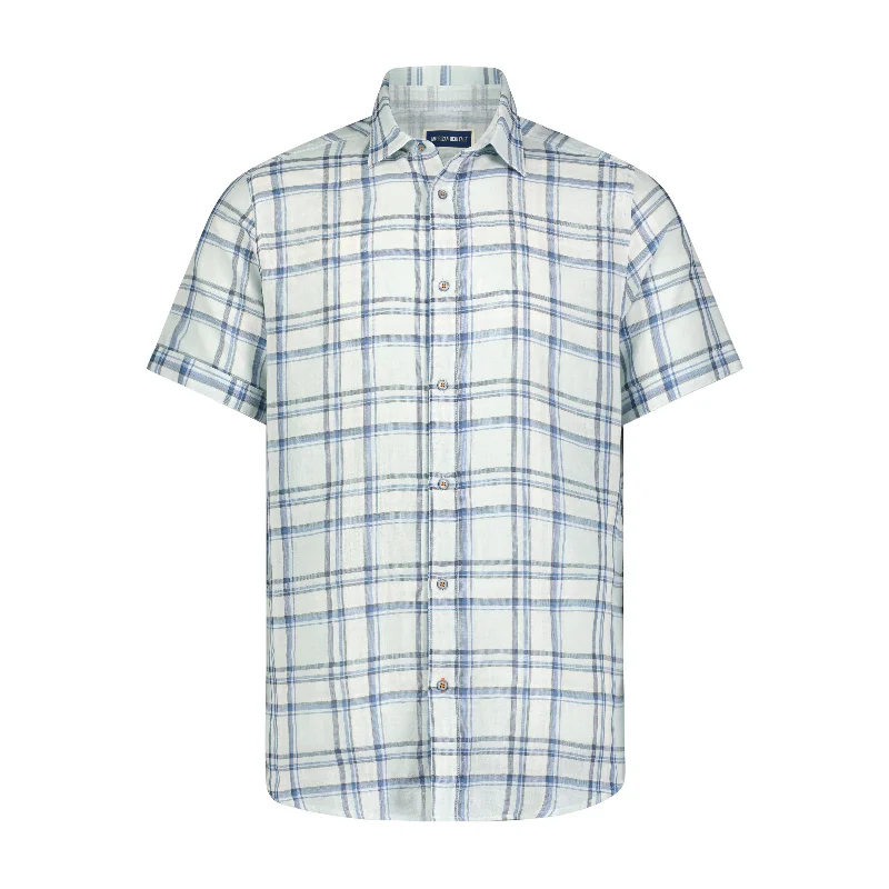 Men's slim - fit graphic t - shirts with vintage rock band printsMulticolor Plaid Short Sleeve Shirt Men's slim - fit graphic t - shirts with vintage rock band printsMulticolor Plaid Short Sleeve Shirt