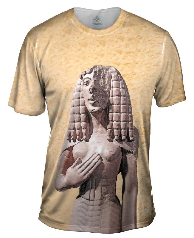 Men's organic cotton crew - neck t - shirts for everyday comfortMuseum Statue Roman - Egyptian -