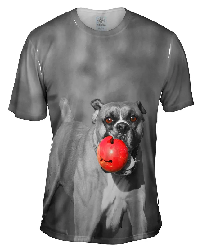 Men's ribbed t - shirts with a textured finish for added styleMy Ball Mean Boxer