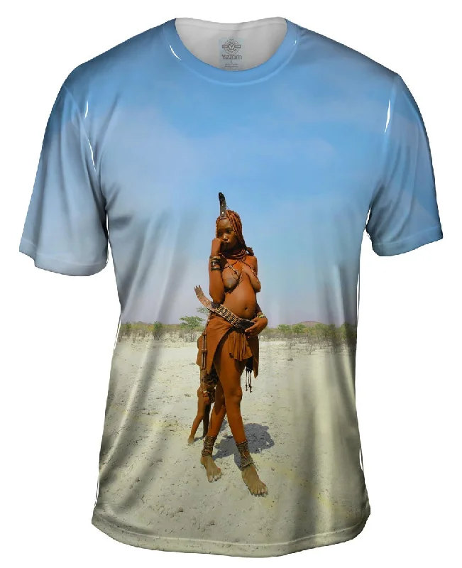 Men's v - neck muscle t - shirts for a body - building aestheticNamibie Himba African Women