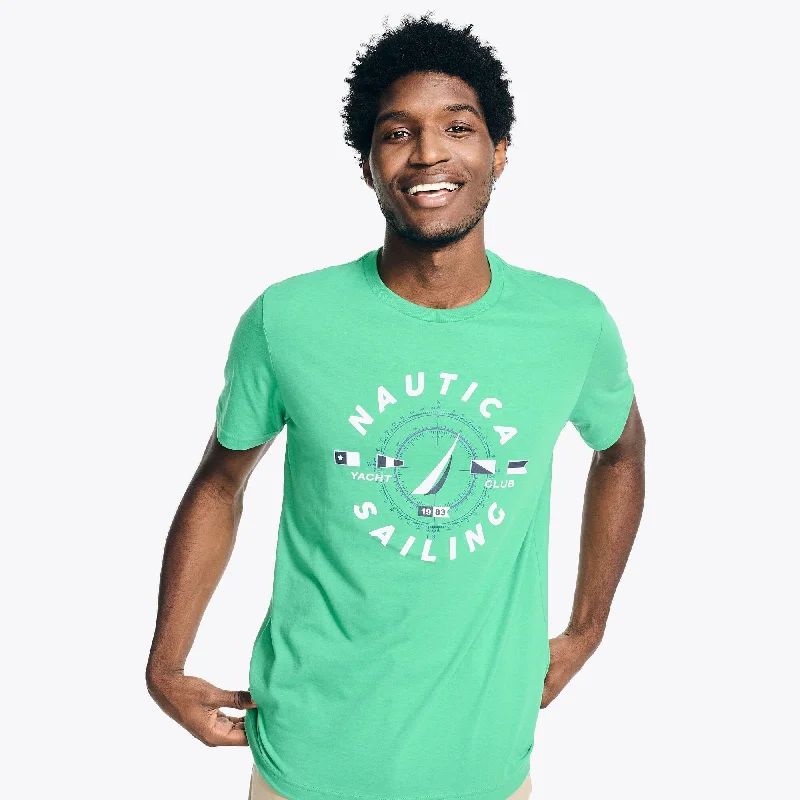 Men's button - front t - shirts with a unique artistic printNautica Mens Nautica Sailing Graphic T-Shirt