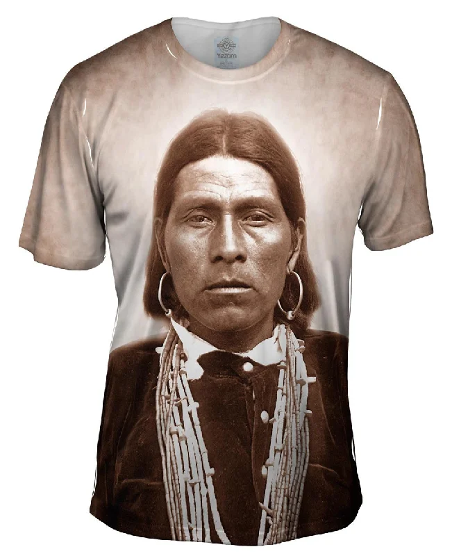 Men's printed Hawaiian t - shirts for tropical vacationsNawquistewa Hopi Indian Oraibi