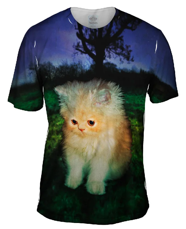 Men's organic cotton crew - neck t - shirts for everyday comfortOak Tree Kitten
