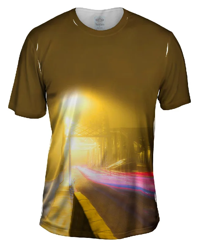 Men's UV - protection t - shirts for outdoor activities in the sunOld Skeena Bridge