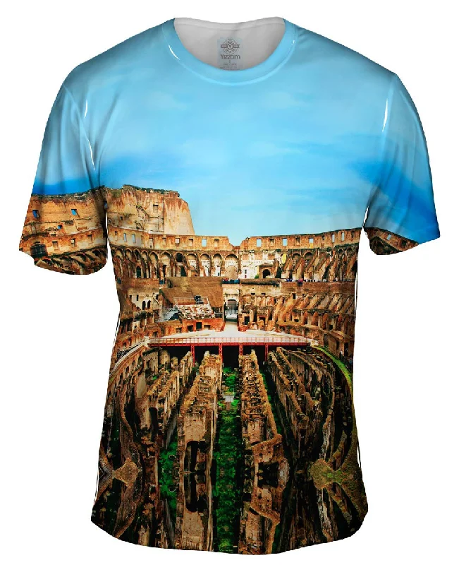 Men's v - neck muscle t - shirts for a body - building aestheticOlympic Stadium Ruins