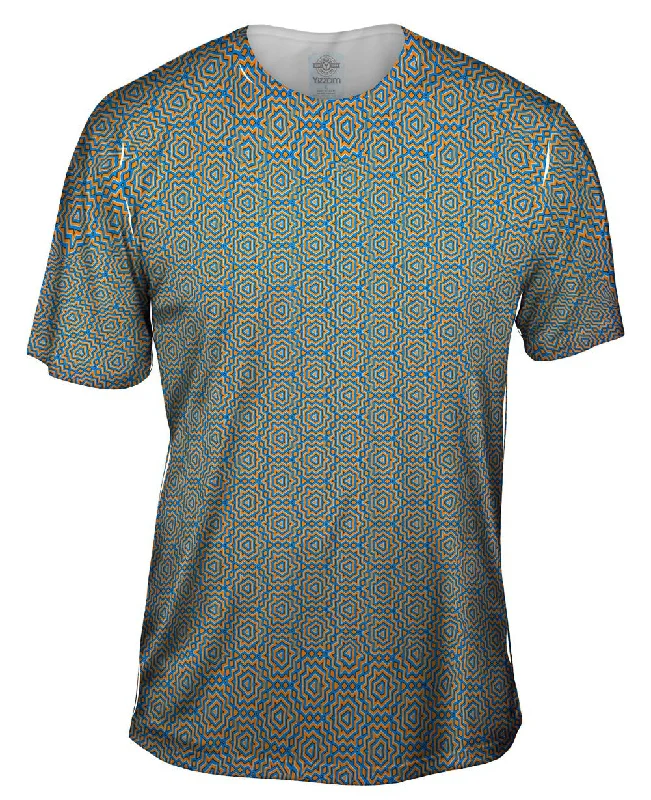 Men's tie - dye t - shirts with a bohemian styleOptical Illusion Jazz Swirl