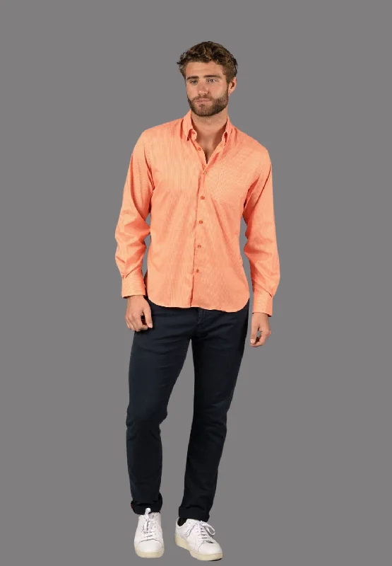 Men's v - neck muscle t - shirts for a body - building aestheticOrange and White Check Shirt