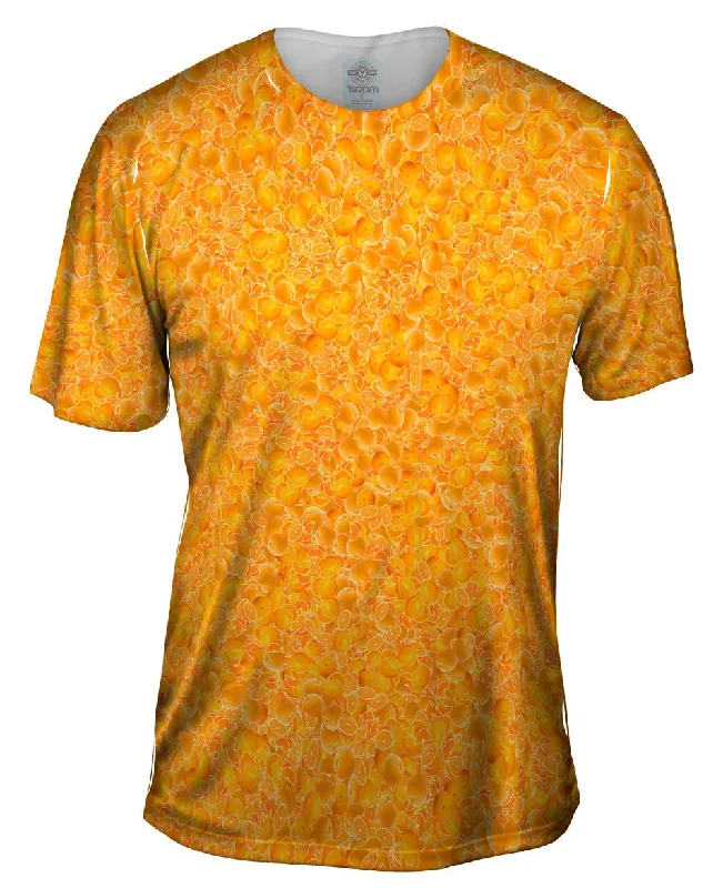 Men's smart - casual checkered t - shirts for semi - formal occasionsOranges Vitamin C Overload