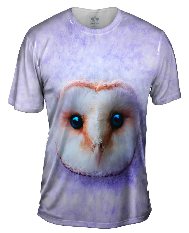 Men's antimicrobial t - shirts for odor - free freshness during travelOwl Face Violet