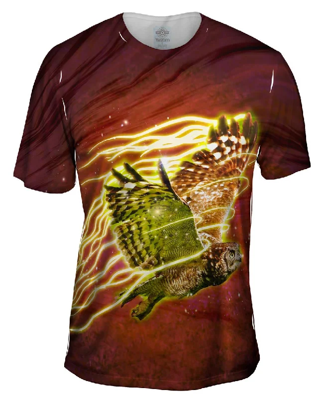 Men's long - sleeve henley t - shirts with button - down placketsOwl Flow