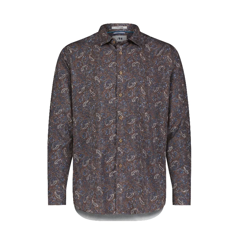 Men's polo t - shirts with a contrast collar for a preppy lookPaisley Printed Shirt