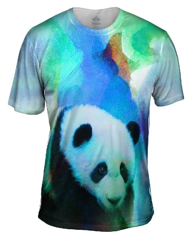 Men's lightweight performance t - shirts for running marathonsPanda 003