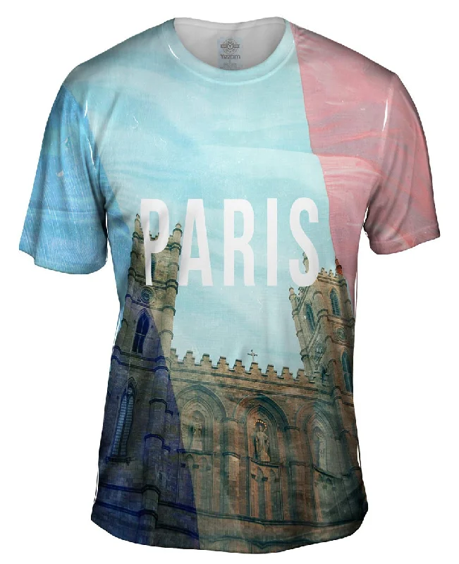 Men's antimicrobial t - shirts for odor - free freshness during travelParis Pride Notre Dame Sunrise