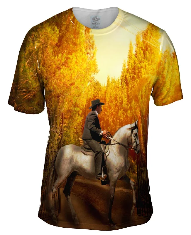 Men's short - sleeve linen t - shirts for summer beach outingsPaso Fino Pride