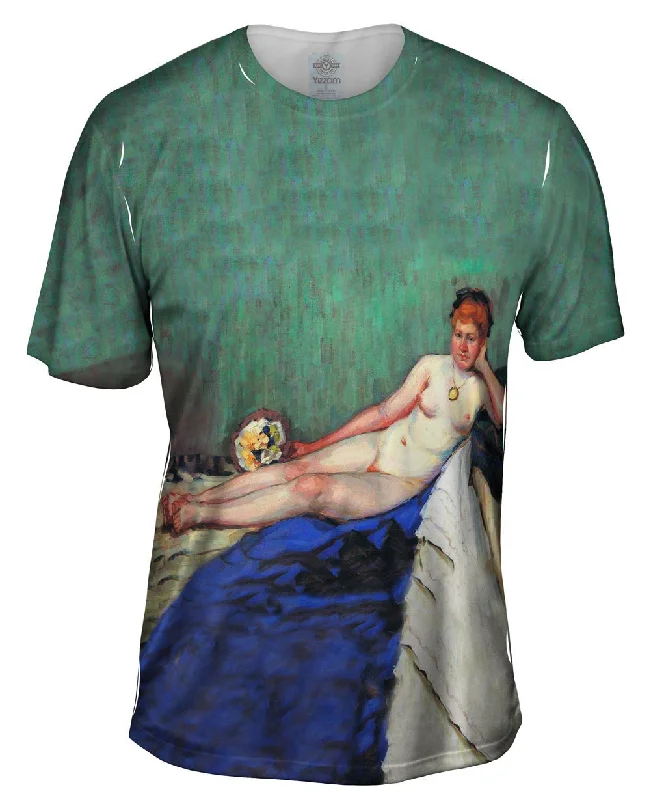 Men's tie - dye t - shirts with a bohemian stylePaul Hoecker - "Akt Mit Straub" (1895)