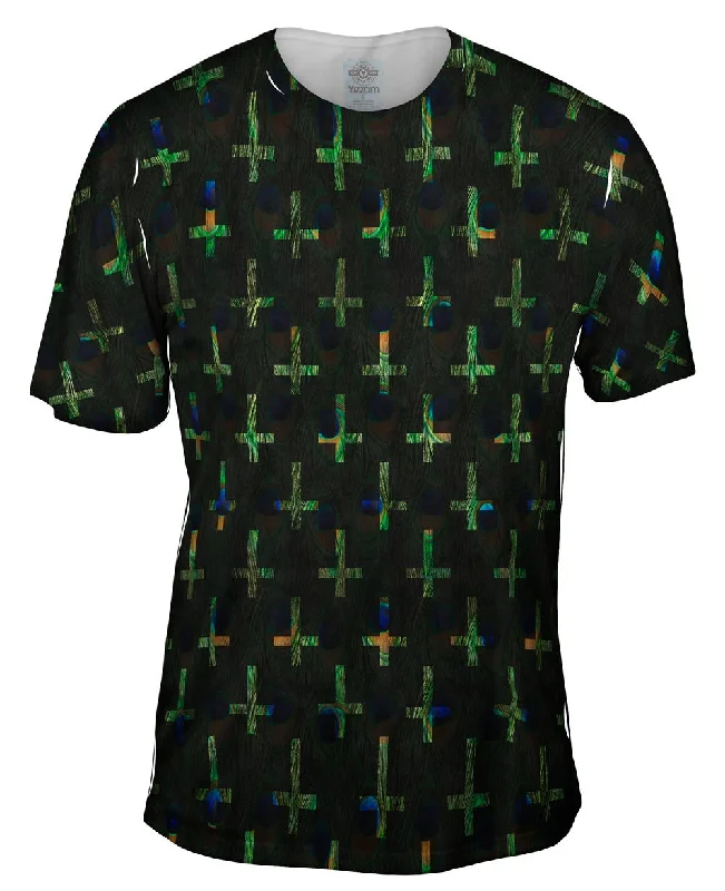 Men's organic cotton crew - neck t - shirts for everyday comfortPeacock Cross Of St Peter