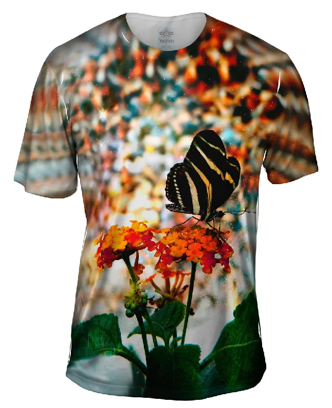 Men's lightweight performance t - shirts for running marathonsPebble Butterfly