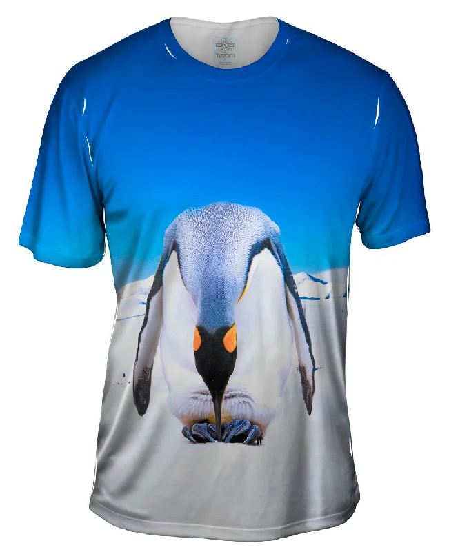 Men's printed Hawaiian t - shirts for tropical vacationsPenguin Snow