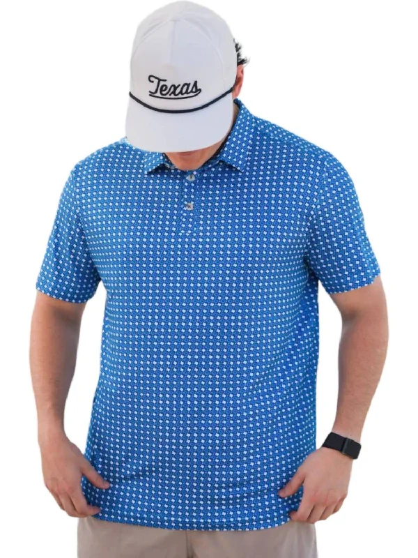Men's moisture - wicking athletic t - shirts for intense workoutsPerformance Polo Shirt In Texas Light Blue