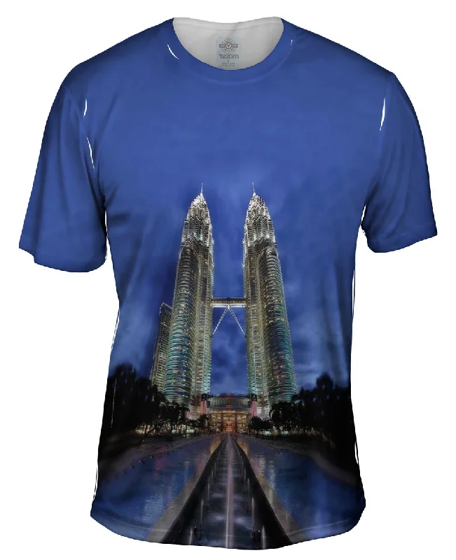 Men's ribbed t - shirts with a textured finish for added stylePetronas Twin Towers Kuala Lumpur Malaysia
